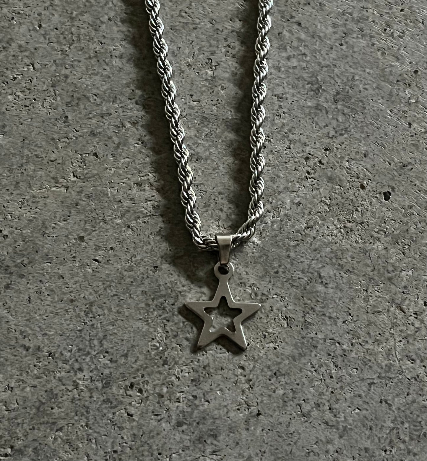 Stainless Steel Star Necklace – Cut-Out & Full Star Charm